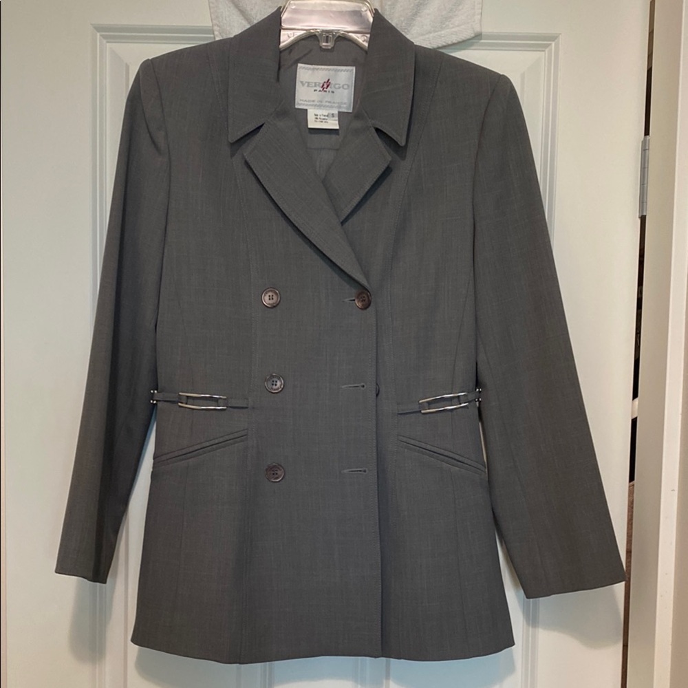 Vertigo Paris Gray Double-Breasted Women's Jacket